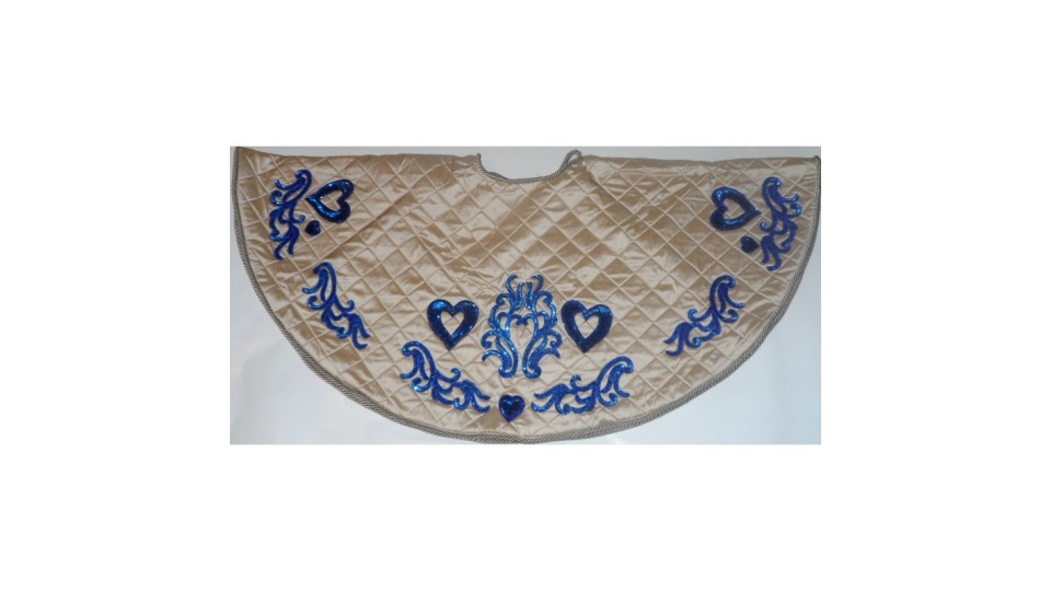 Decorating with a Custom Made Silk Christmas Tree Skirt