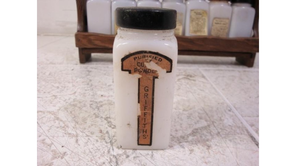 Griffith Laboratories Spice Jars – Refurbishing White Milk Glass Jars