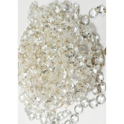 Glass 16MM Bead Christmas Tree Garland - Brass Wire 39 Inches