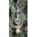 Glass Bead Ornaments with Charm 8 inch - Set of Four