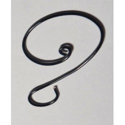 Black Wire 2 Inch Heavy Ornament Hooks - Set of 12