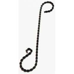 Black Twisted Wire Ornament Hooks 3 inches - Set of 12