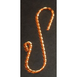 Copper Wire 2 Inch Twisted Ornament Hooks - Set of 12