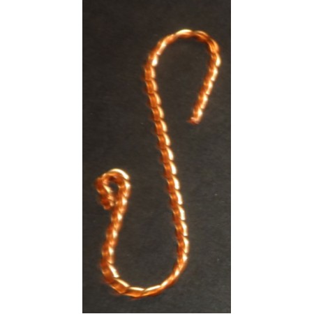 Copper Wire 2 Inch Twisted Ornament Hooks - Set of 12