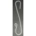 Cream White Twisted Wire Ornament Hooks 3 inches - Set of 12