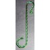 Green Twisted Wire Ornament Hooks 3 inches - Set of 12