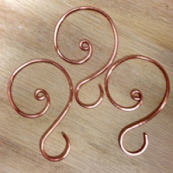 Copper Wire 2 Inch Heavy Ornament Hooks - Set of 12