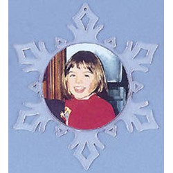 Family Photo Ornament-Snowflake 5.75 inches