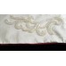 Christmas Tree Skirt Cream Silk with Snowman and Snowflakes-48 inches